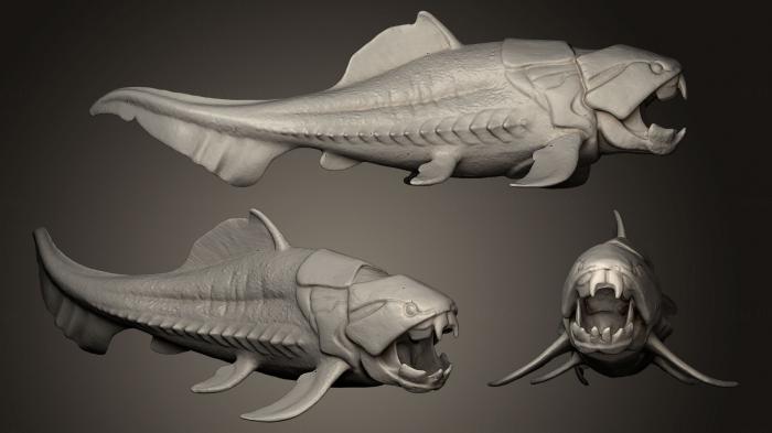 نموذج ثلاثي الأبعاد لآلة CNC التماثيل الحيوانية Dunkleosteus